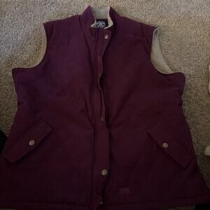 Polar King by Key women's Berber-lined quilted vest in plum